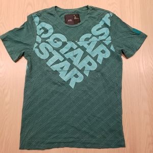 Men's G-Star Green Logo T-Shirt - Size Medium